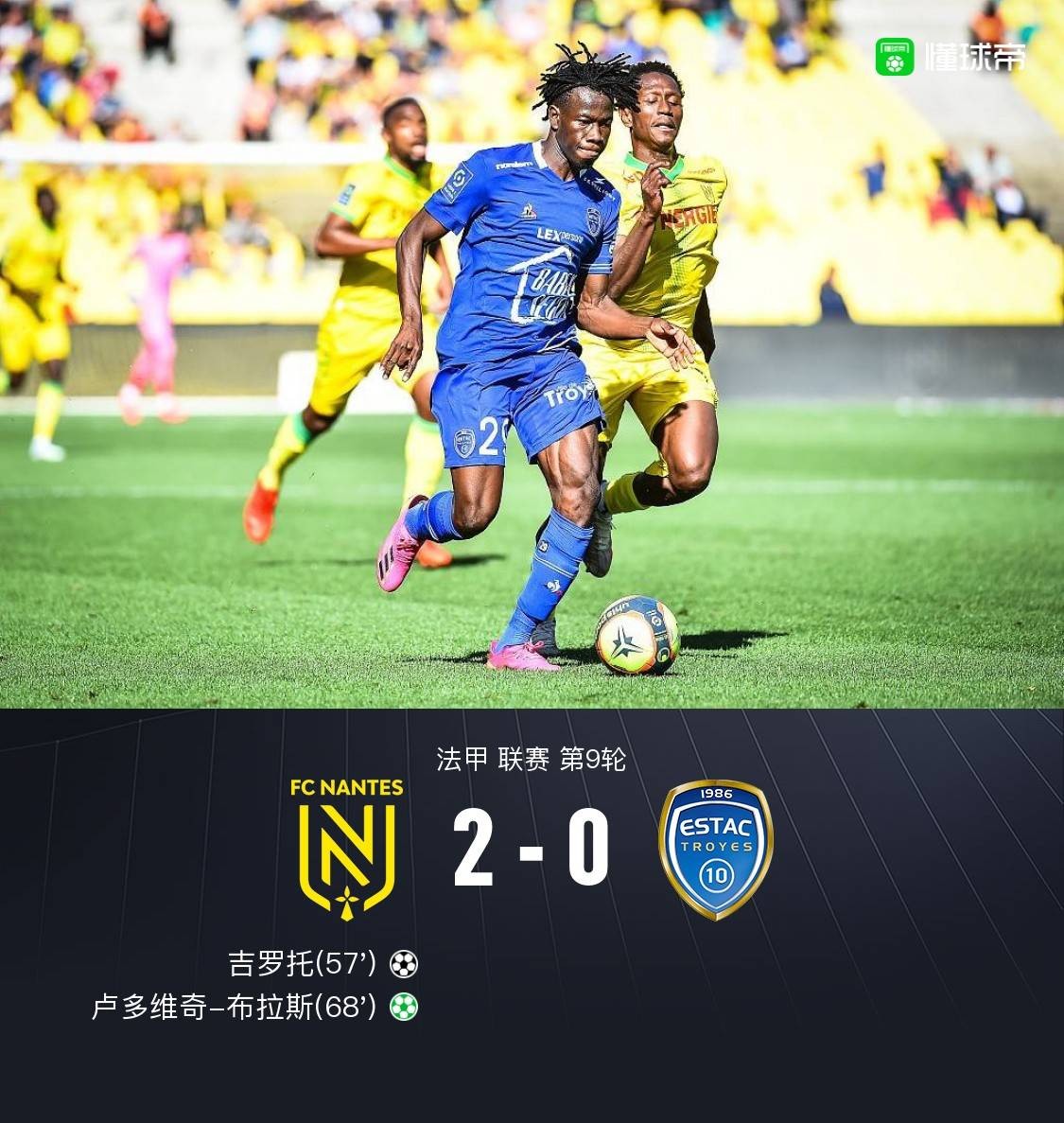 特鲁瓦取得胜利，稳固积分榜位置的简单介绍